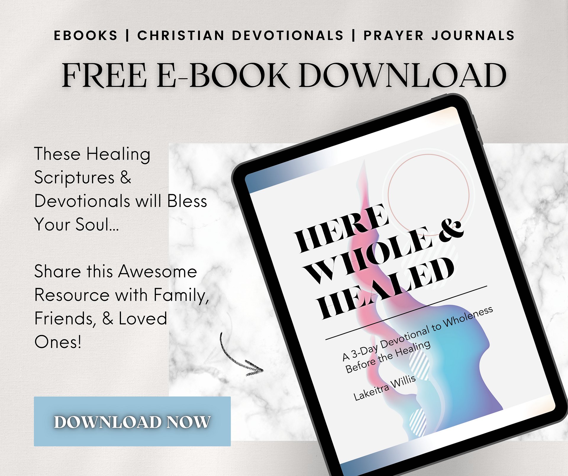Here, Whole, & Healed: A 3-Day Devotional to Wholeness before the Healing product image (1)