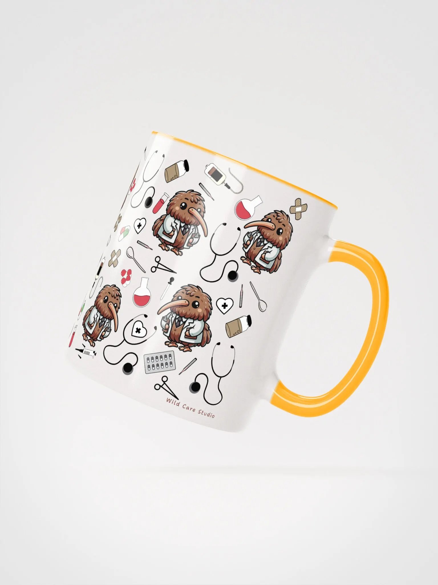 Cute Medical Coat Kiwi Ceramic Mug product image (2)