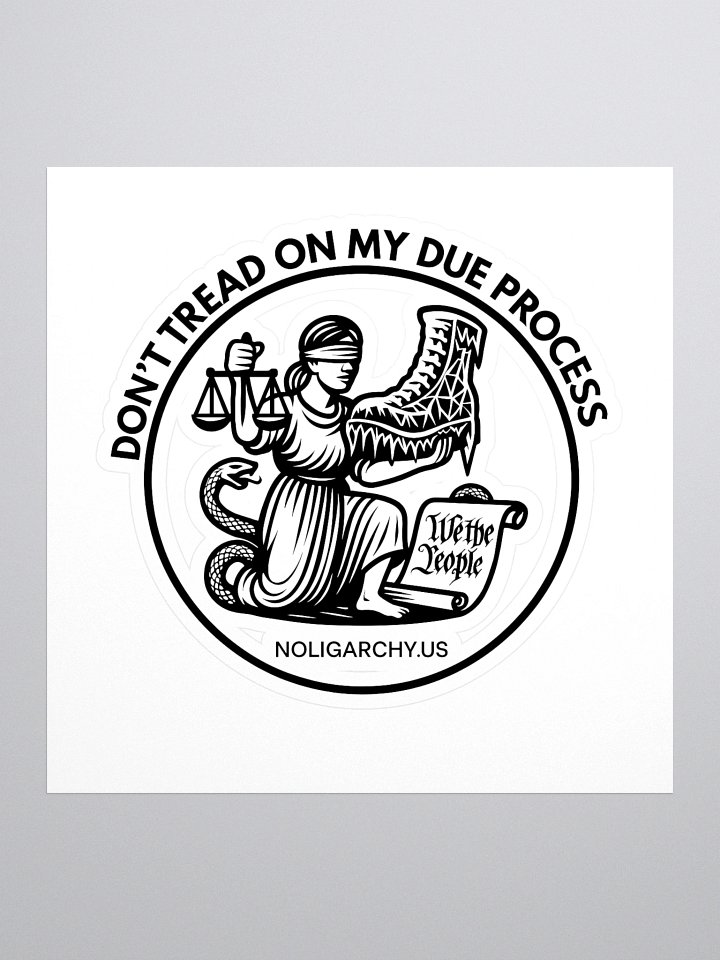 Don't Tread On Our Due Process - white-sticker product image (1)