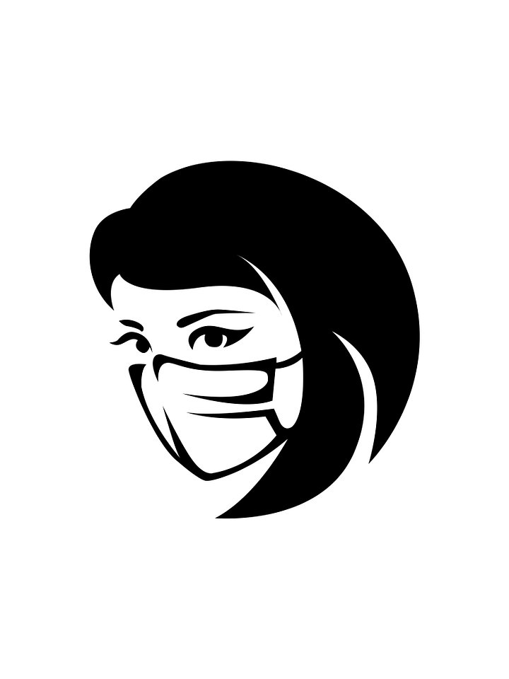 Face mask SVG, Eyelash Quarantine Vector Clipart, Wearing a Face Mask SVG Download, corona svg, women face shirt SVG, Cricut Cutting File product image (2)