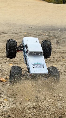 Took the brushless converted T-Maxx out for a rip today. Transmission lasted all of 15 minutes or so before stripping a gear ...