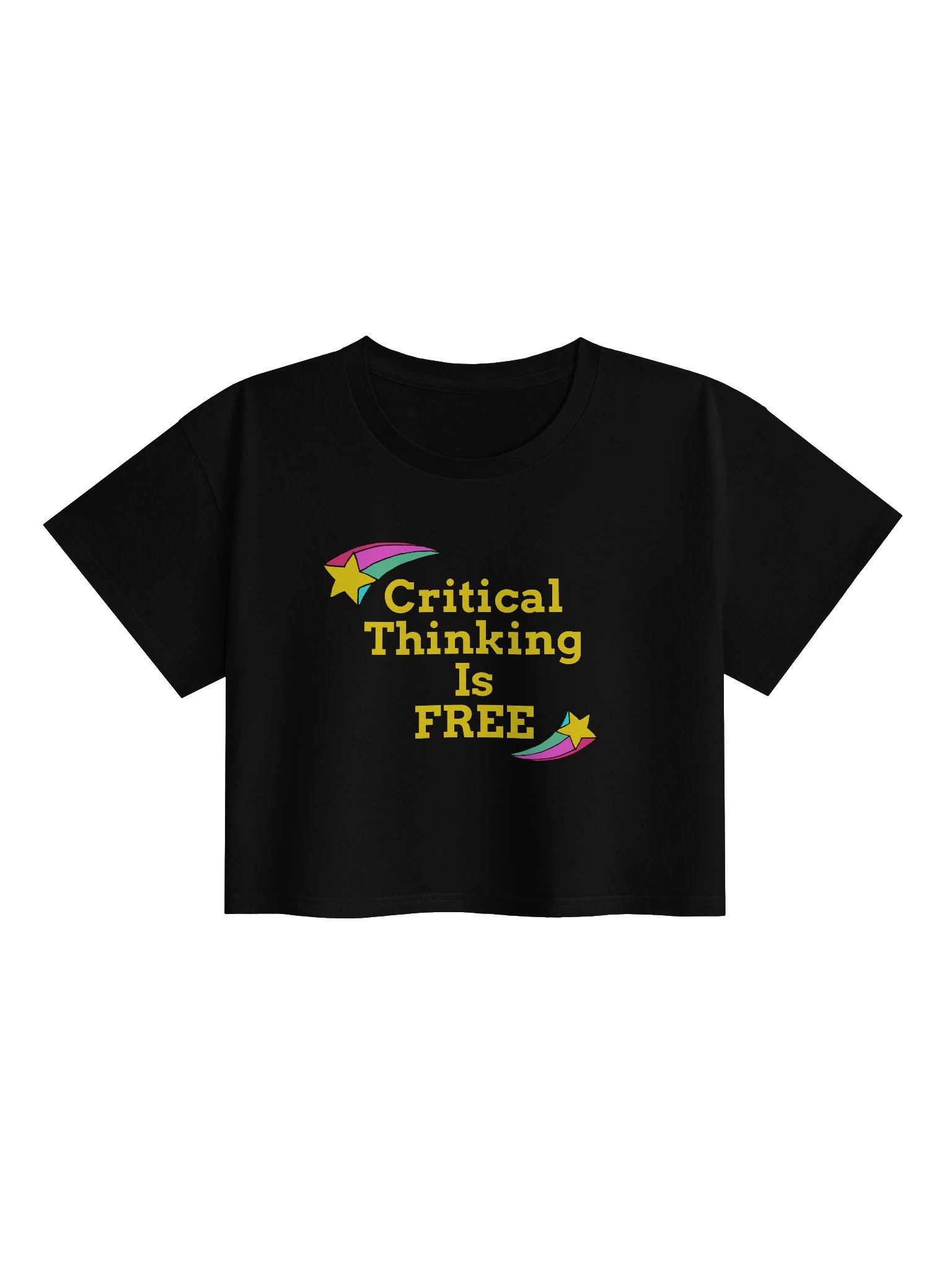 Critical Thinking Is Free Crop Top - Confident Mama product image (1)