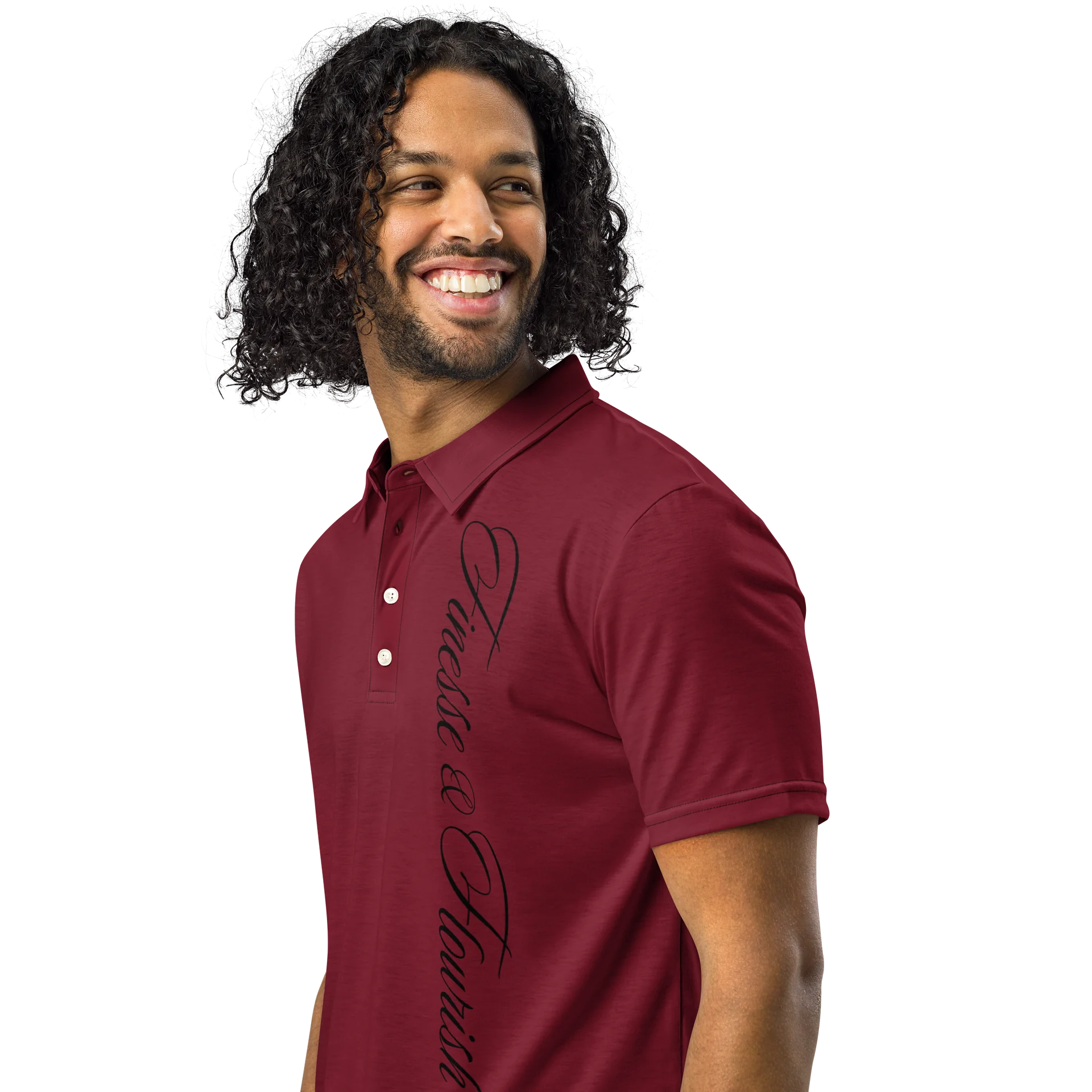 F&F Left Script Slim Fit Polo Shirt (MAR) product image (2)