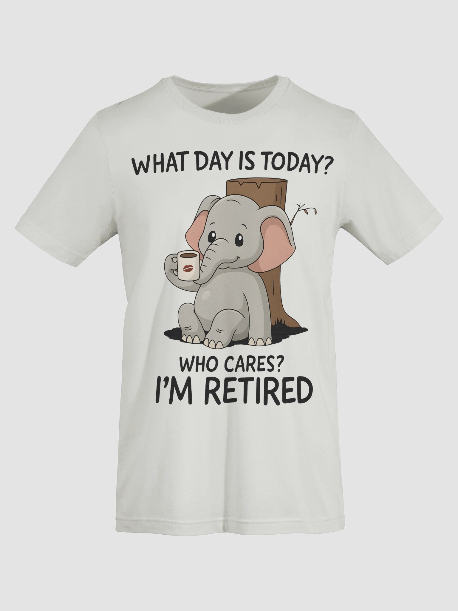 I'm Retired – Funny Elephant Coffee T-Shirt product image (20)