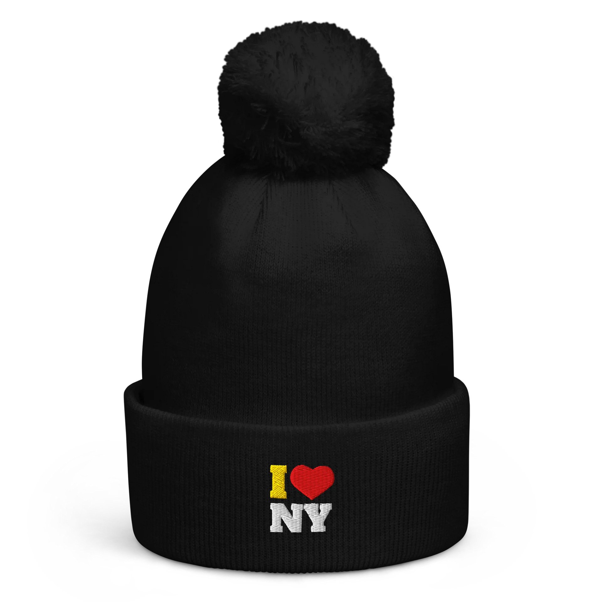 I ❤️ NY Embroidered Pom-Pom Beanie product image (1)