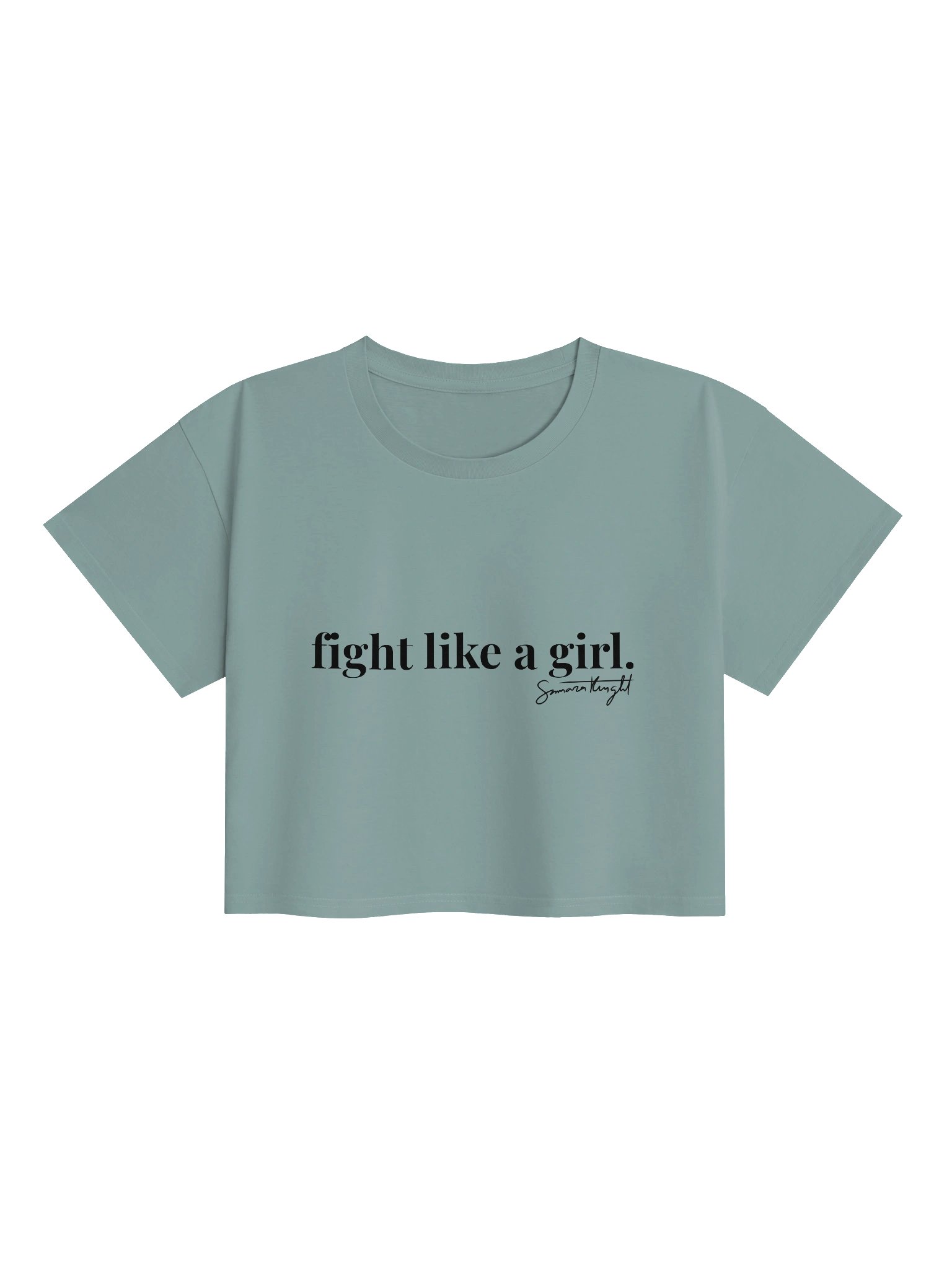 Fight like a girl crop top product image (1)