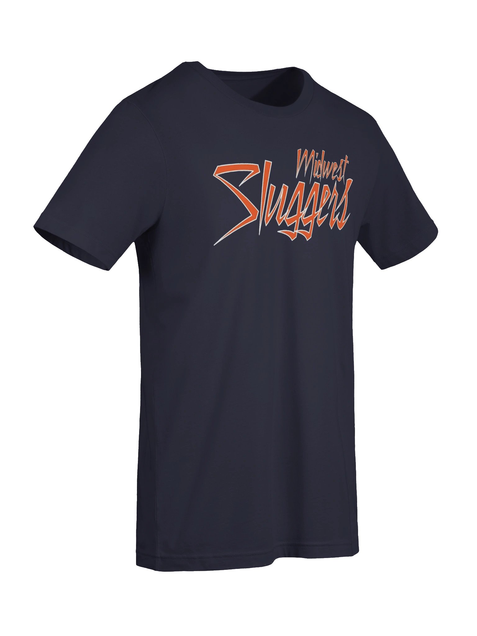 Midwest Sluggers Stacked Logo Navy Unisex Supersoft Tee product image (7)