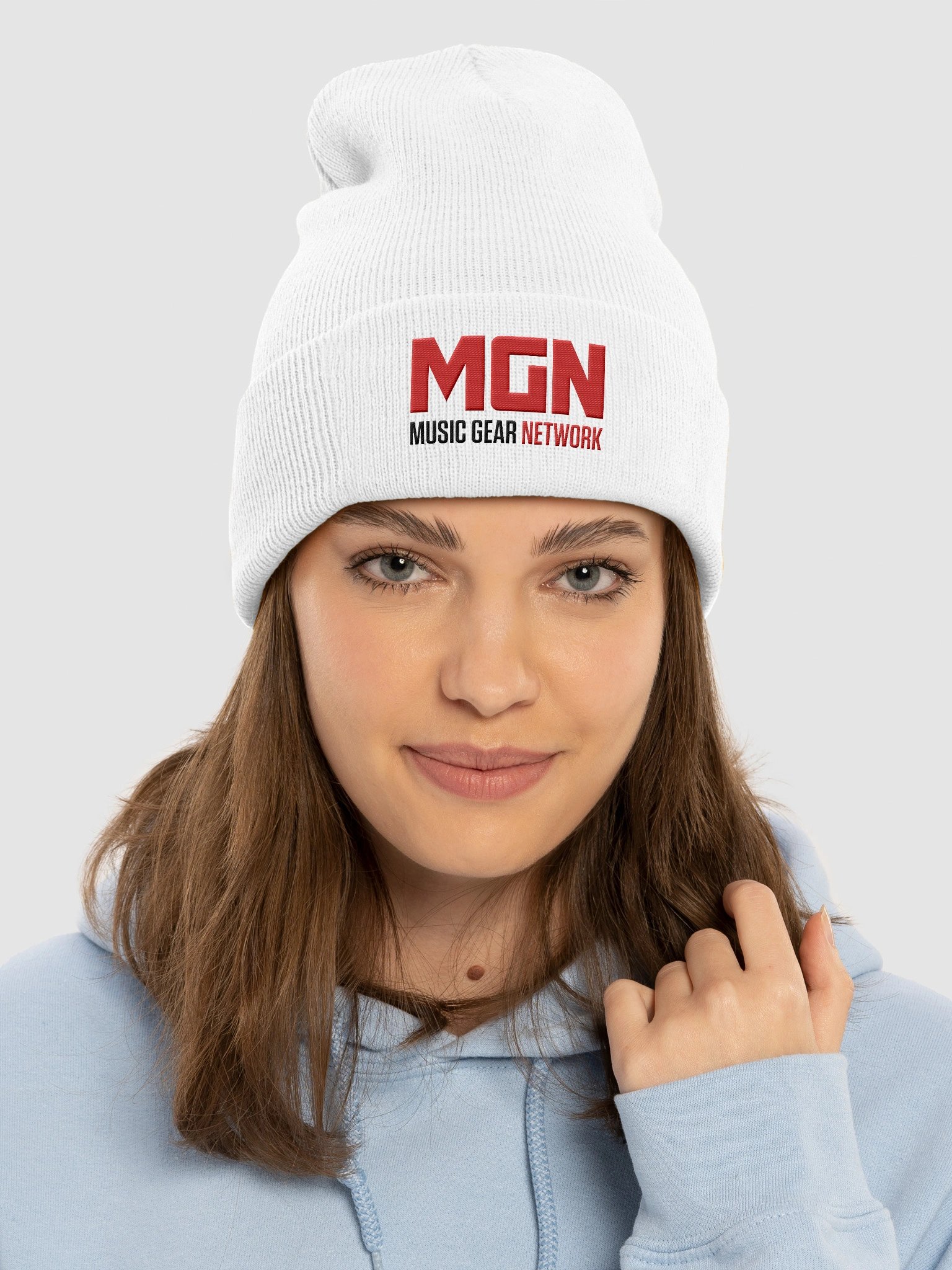 MGN Cuffed Beanie (White) product image (1)