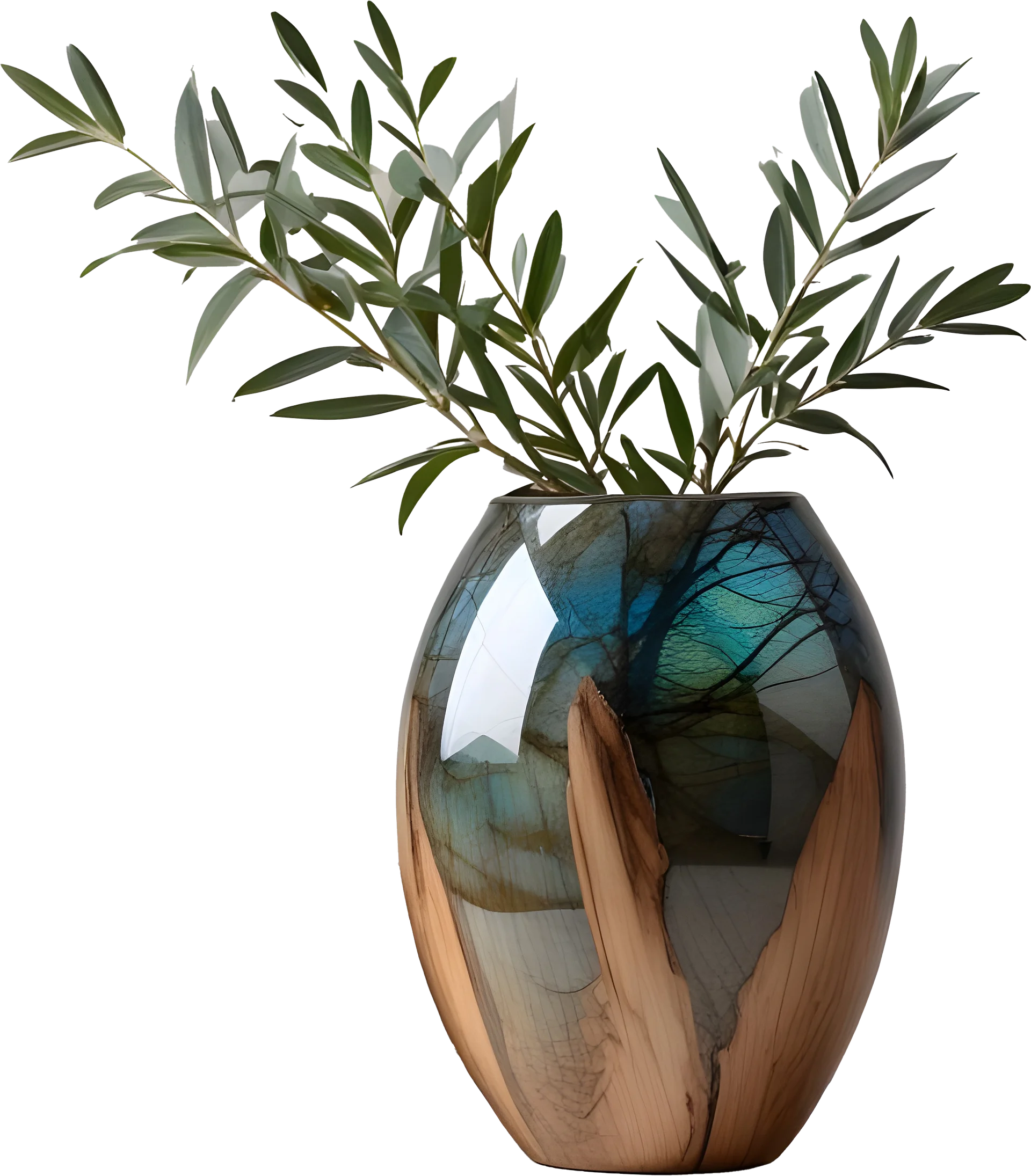 Natural Harmony – Artisan Vase PNG product image (1)