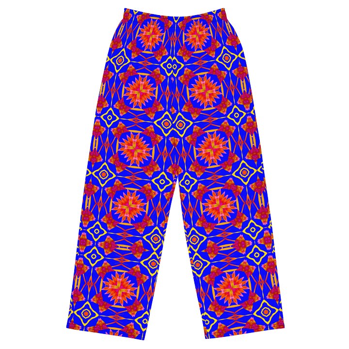 All-Over Print Diamond Floral Unisex Wide-Leg Pants product image (1)