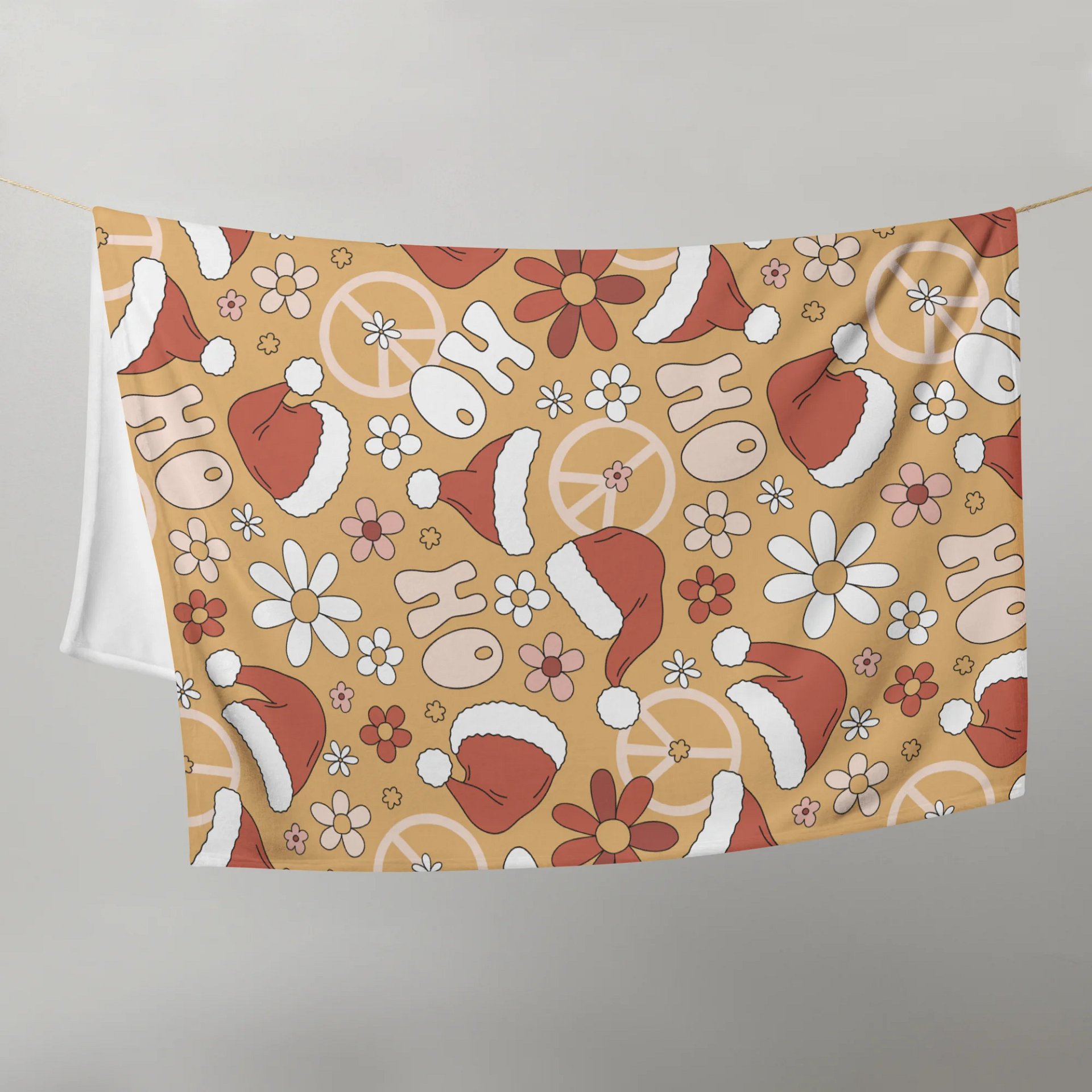 Ho Ho Ho Groovy Flower Blanket product image (3)