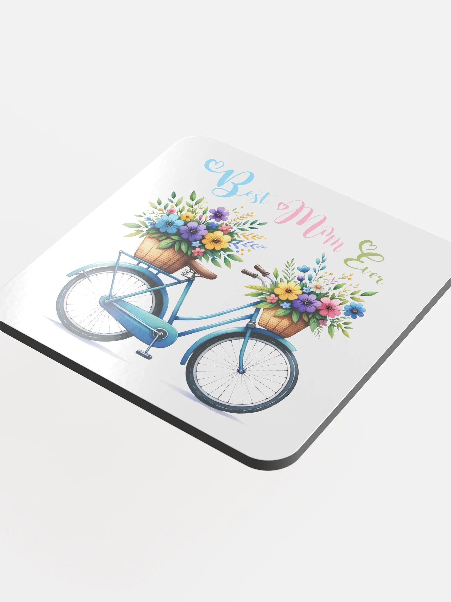 Floral Bicycle Bliss "Best Mom Ever" Coaster Set product image (4)