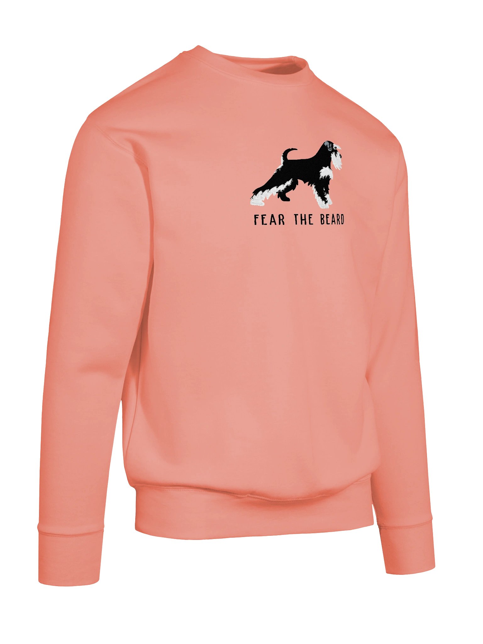 Fear the Beard Sweatshirt (Embroidered) of a Miniature Schnauzer(Black & Silver) product image (24)