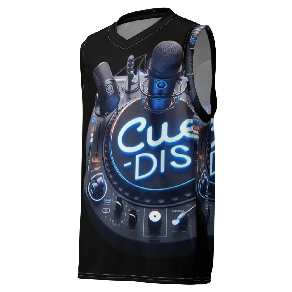 Neon Cue Dis DJ Unisex Basketball Jersey product image (1)