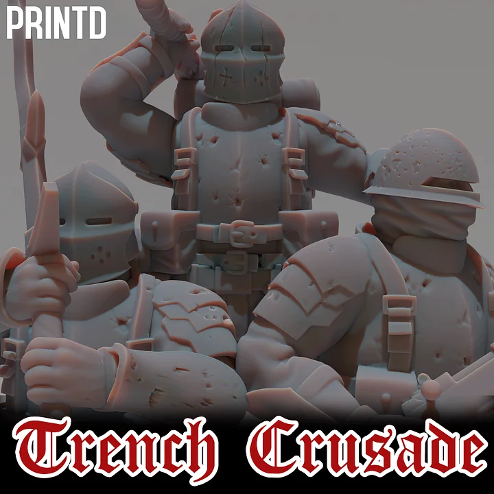 Antioch Shocktrooper Soldiers - Trench Crusade Scale model kit grimdark religious soldiers Hobby Resin Scale Models product image (1)