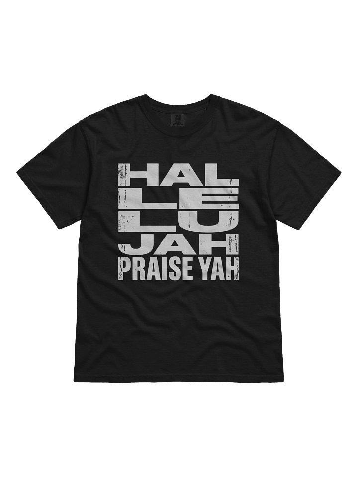 Hallelujah Praise Yah Distressed White Letter Comfort Colors Premium T-Shirt product image (111)