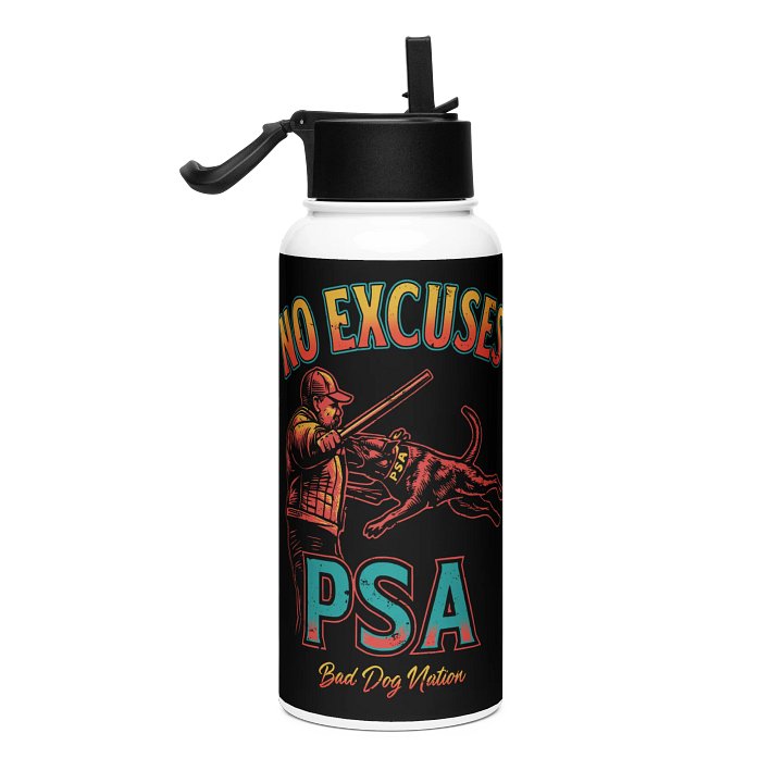 PSA No Excuses - Stainless Steel Straw Bottle product image (1)