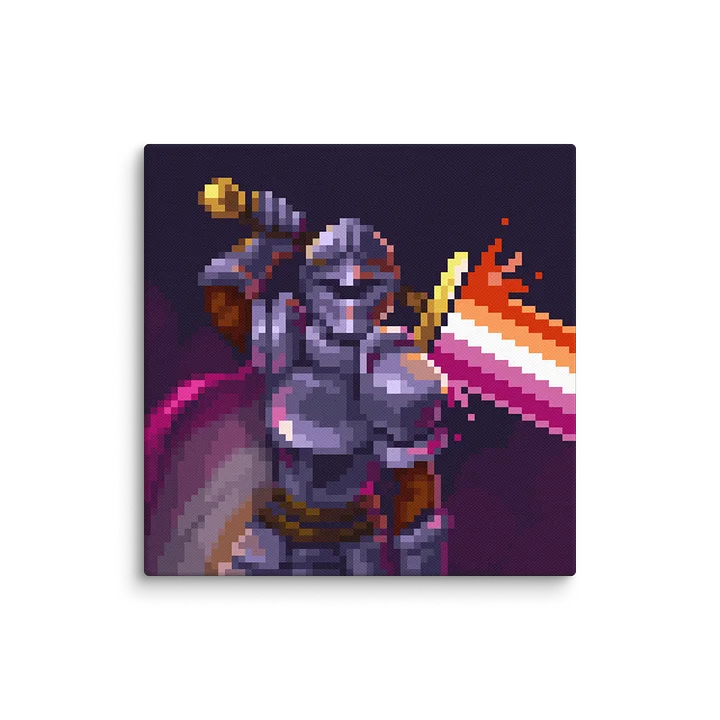 Lesbian Knight Pixel Art Canvas Print product image (1)