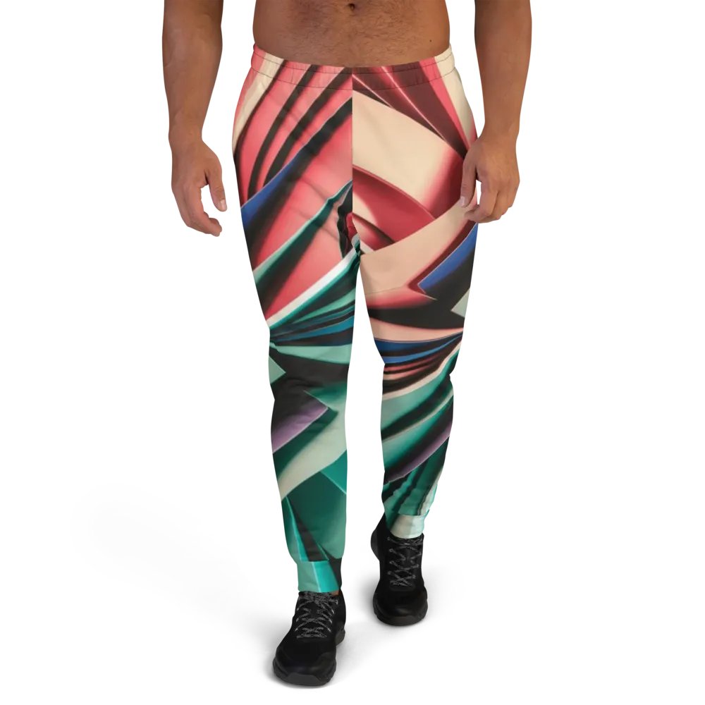 Abstract Geometric Recycled Men's Joggers in Vibrant Colors (XS-3XL) product image (5)