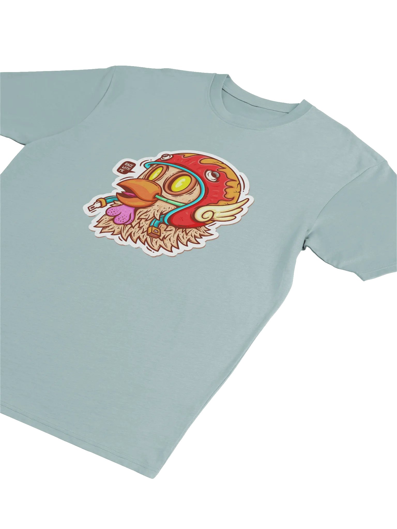 Whimsical Racing Bird Men's Tee product image (3)