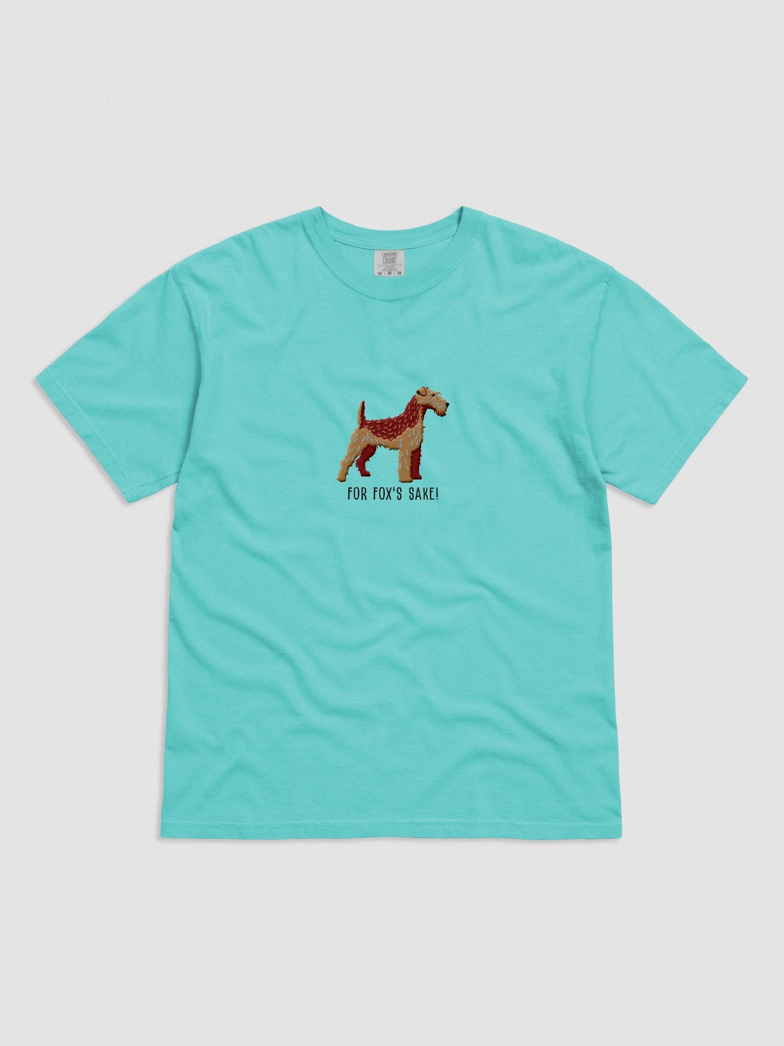 For Fox's Sake! T-Shirt(Embroidered) of a Welsh Terrier(Red & Tan) product image (4)