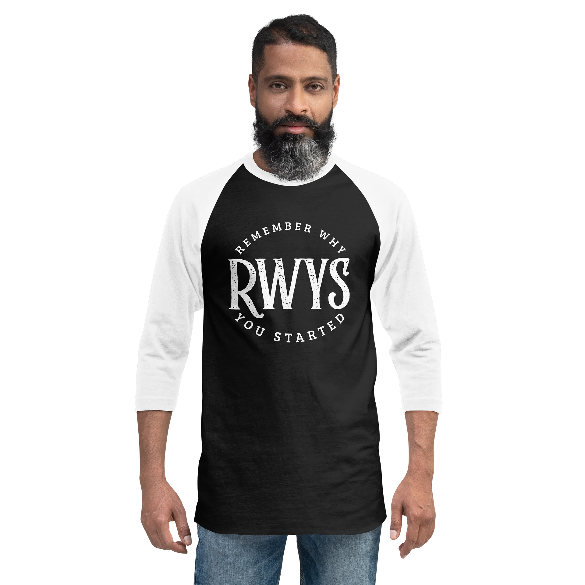 RWYS Circle Motivation Raglan Black Tee product image (5)