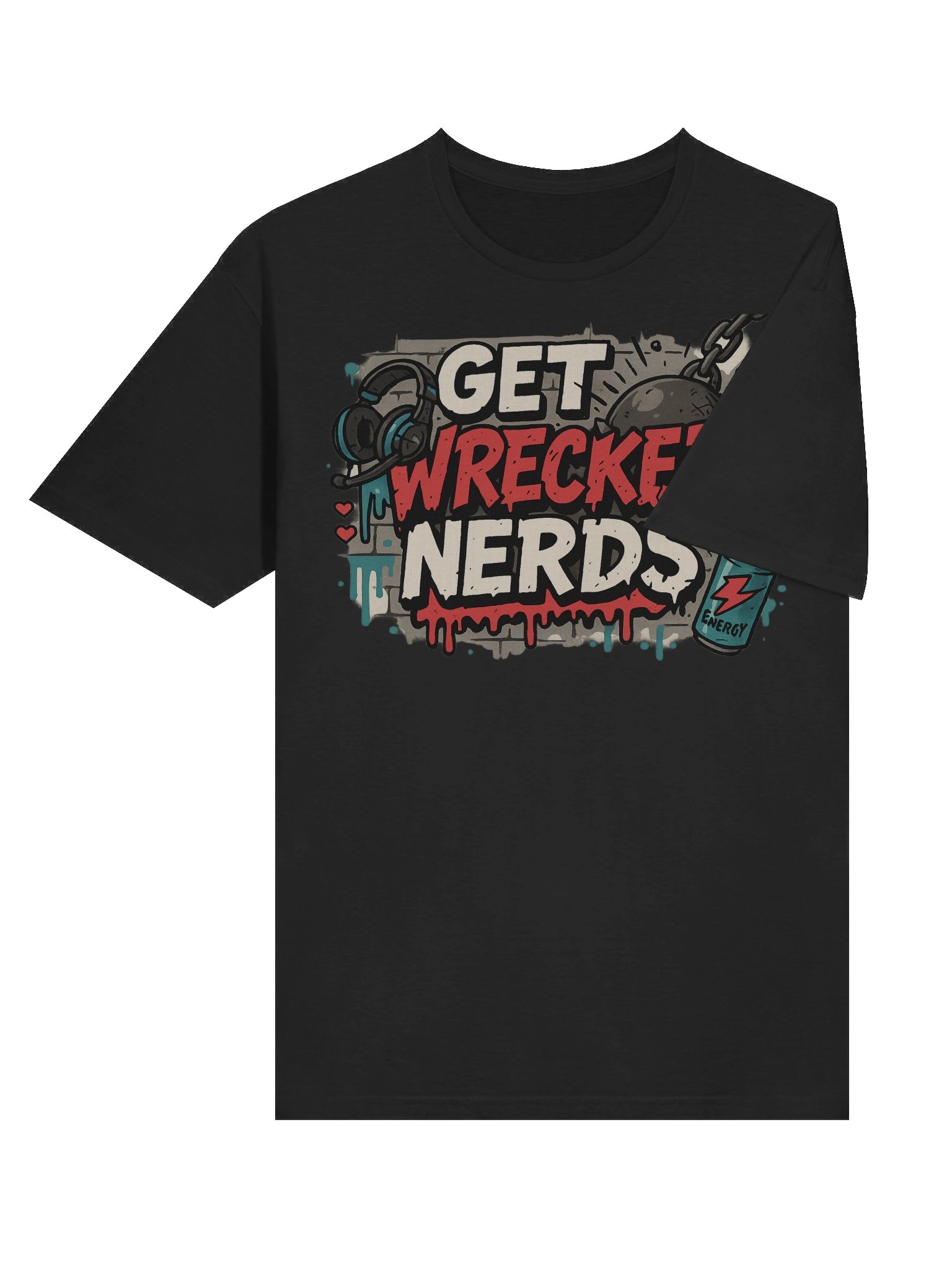 Get Wrecked Nerds – Funny Gamer Trash Talk T-Shirt product image (6)