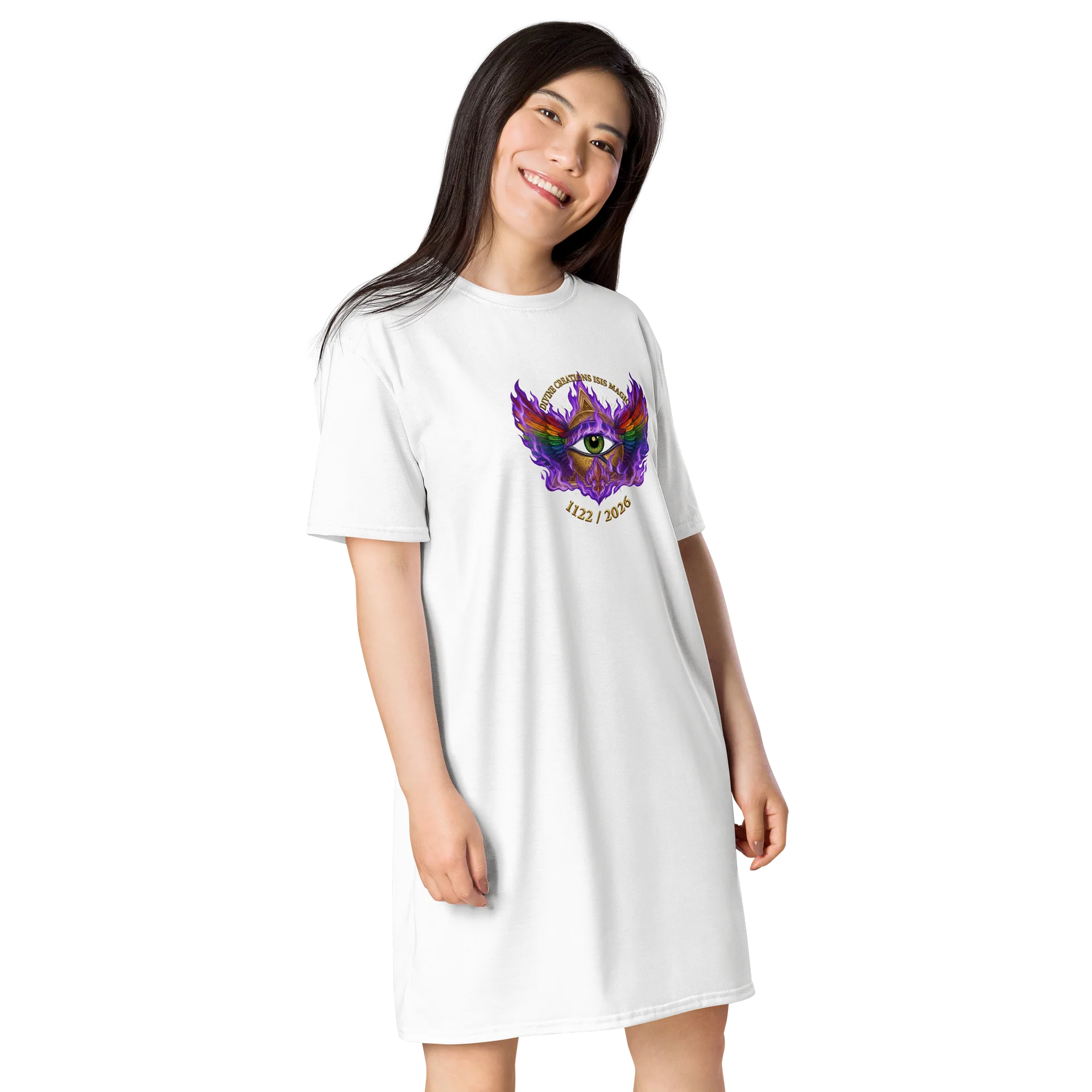 Divine Eye Wings T-Shirt Dress product image (3)