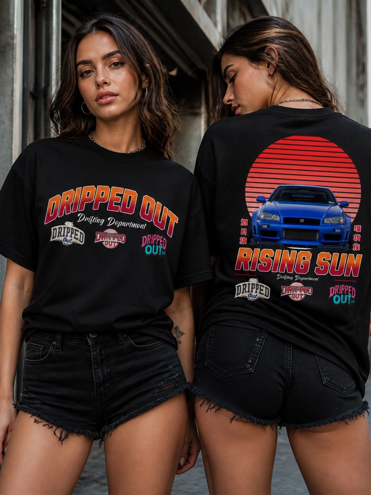 Dripped Out Skyline R34 GTR Logo Banner Tee product image (5)