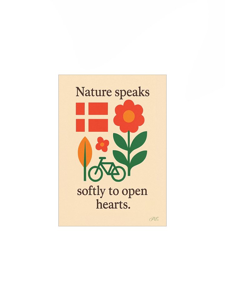 Nature Speaks Softly – Danish Minimalist Poster Art – by M-Art & Design - Poster product image (2)