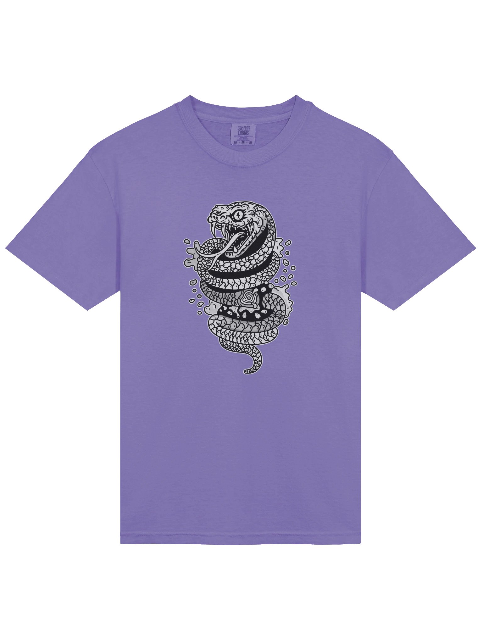 SNAKE SPLASH - Black and White Tee product image (4)