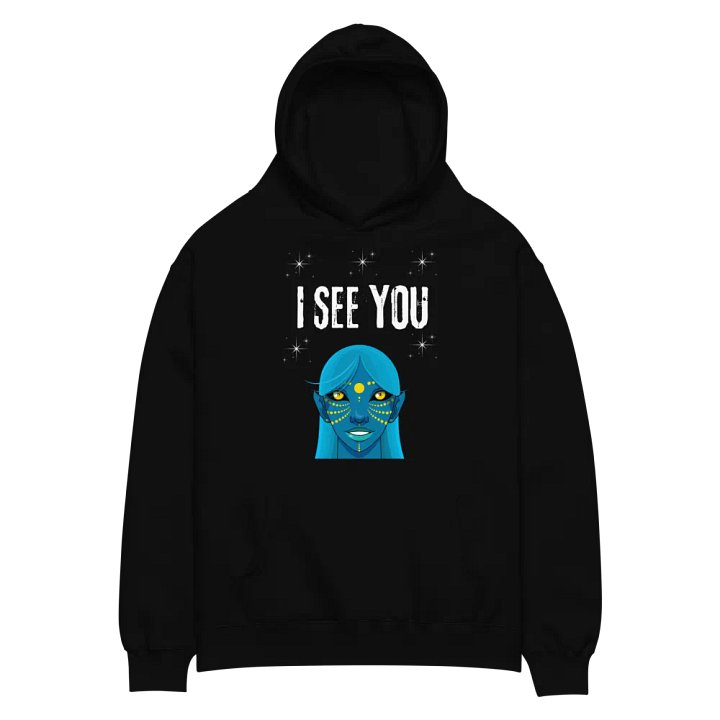 Smiling Blue Alien Premium Hoodie product image (2)