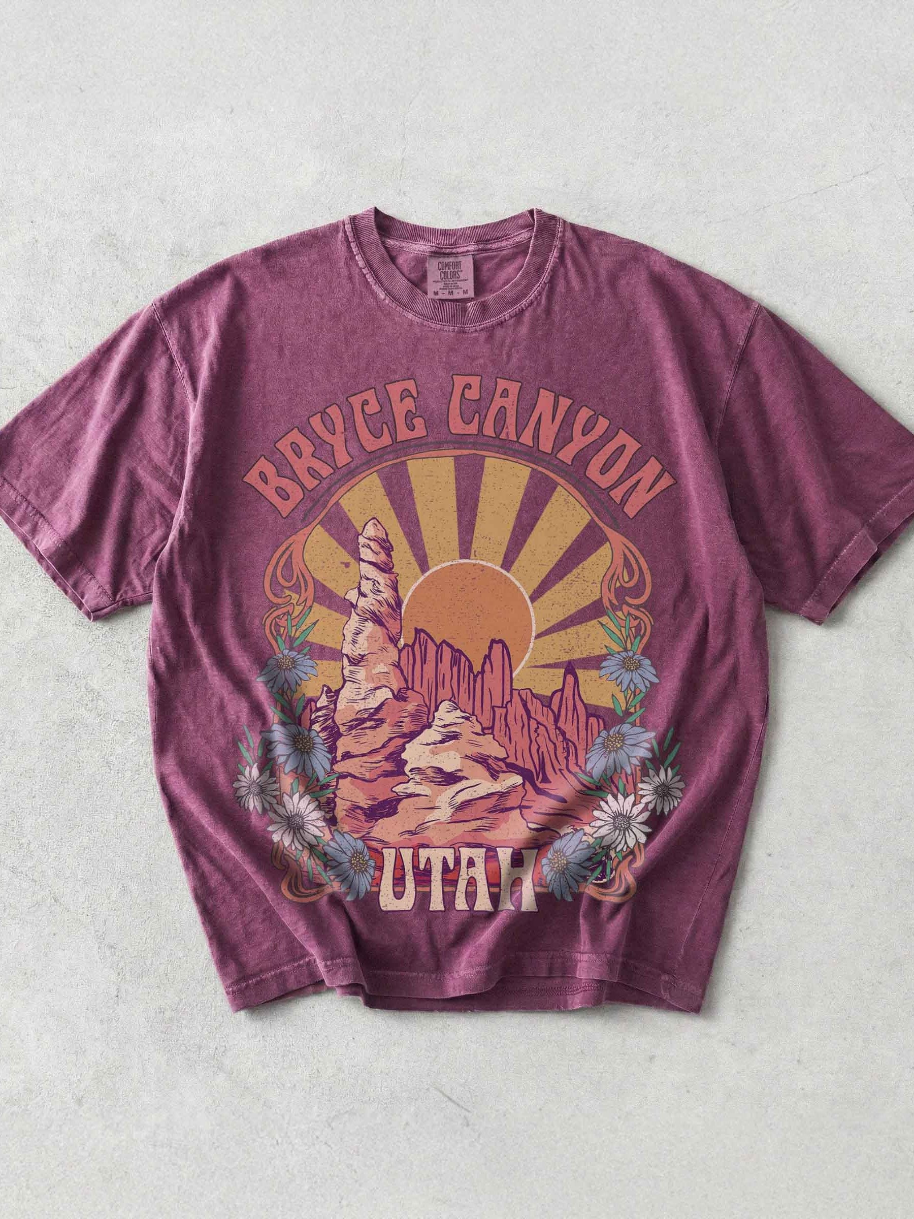 Bryce Canyon Utah Shirt – Vintage Hoodoo Rock Formation Retro Sunset Travel Tee product image (1)