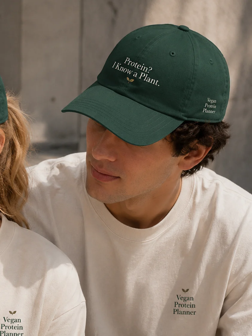 Protein? I Know a Plant Embroidered Dad Cap – Forest Green product image (3)
