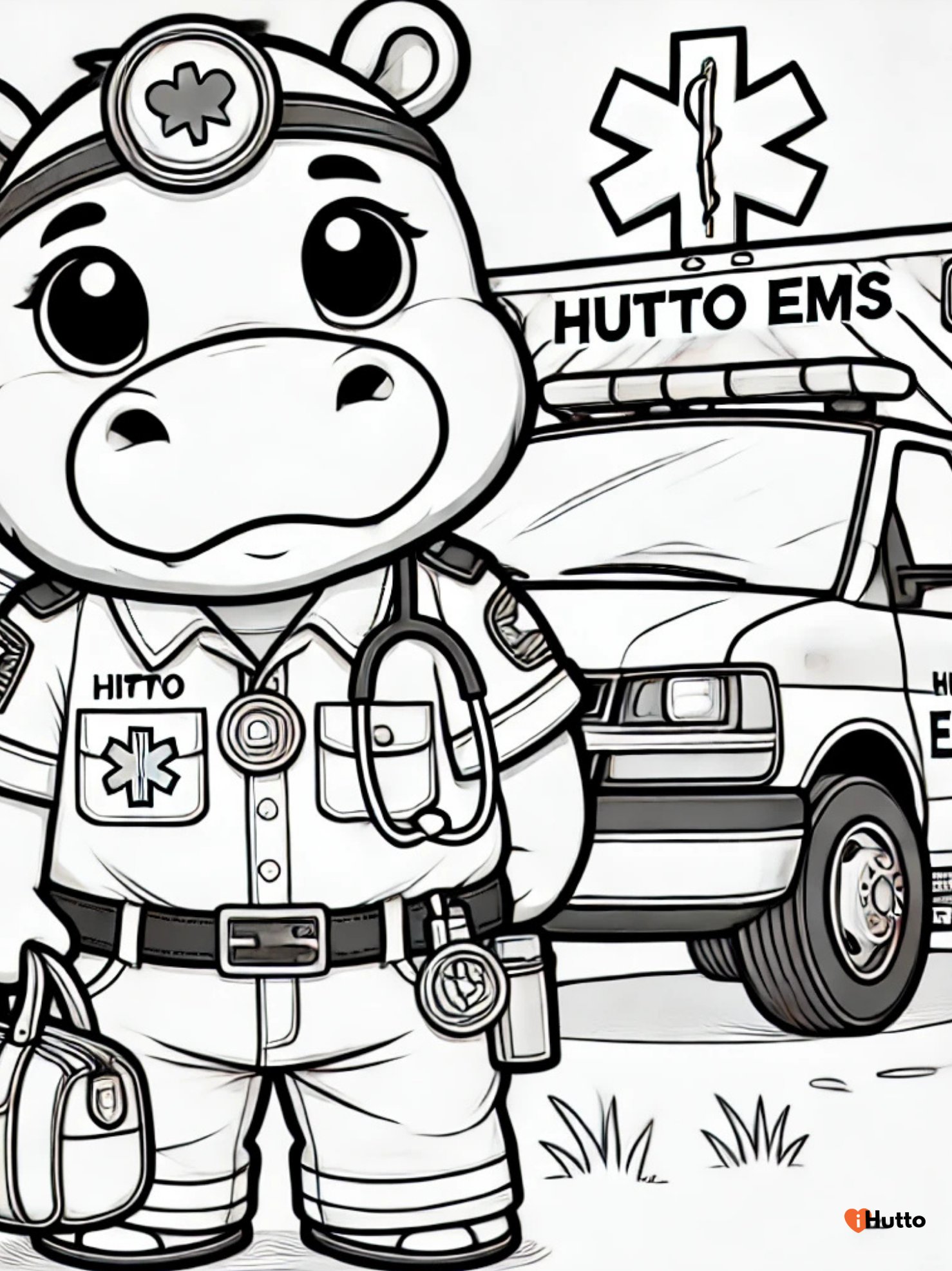 Hippos in Hutto Coloring Pages – Instant Download product image (9)