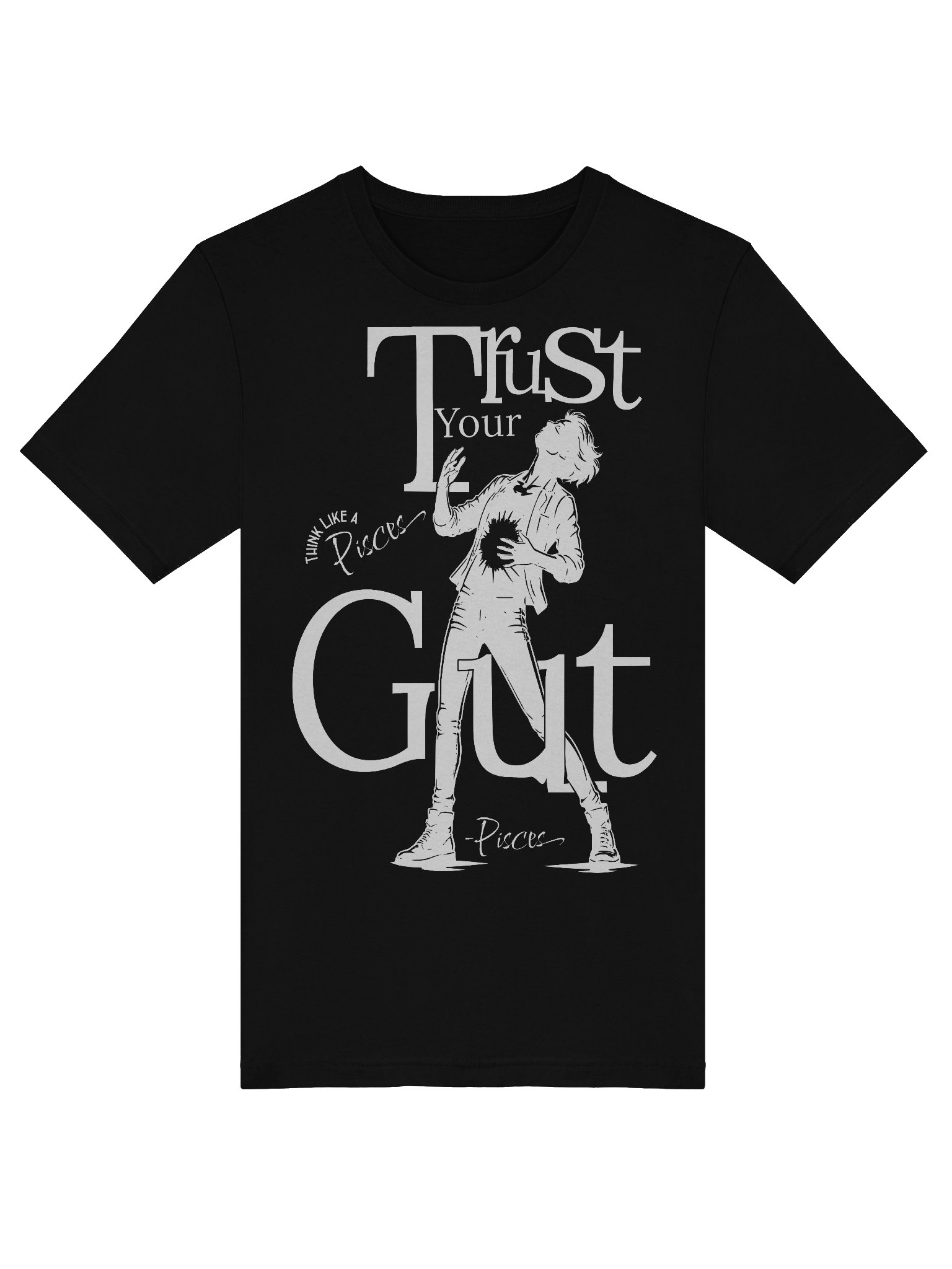 Think Like a Pisces...Trust Your Gut Zodiac T Shirt product image (5)
