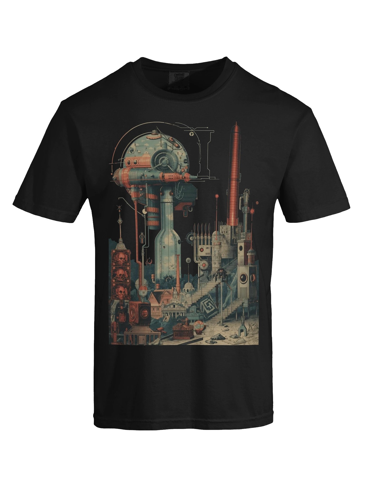 Surreal Industrial Skyline Heavyweight T-Shirt product image (2)