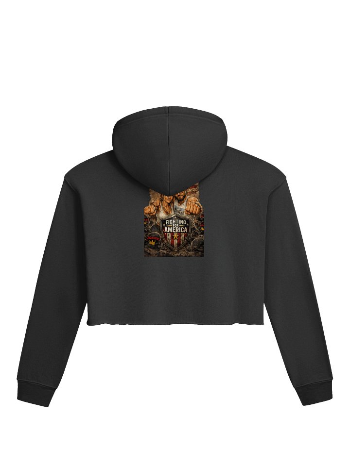 Together We Fight For America Bella+Canvas Fleece Crop Hoodie product image (6)