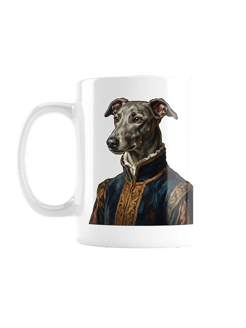 Greyhound in Blue Mug