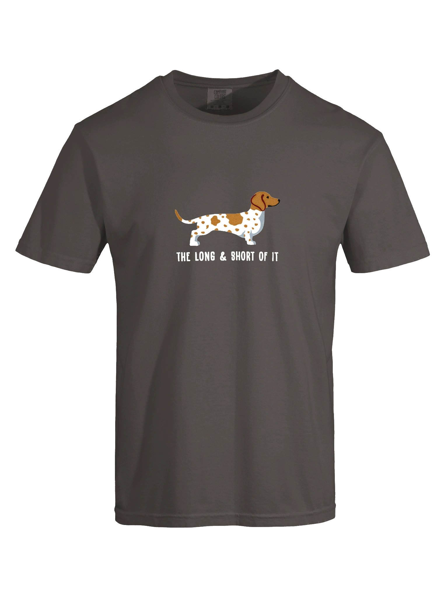 The Long and Short of It T-Shirt(Embroidered) of a Dachshund(Piebald Brown) product image (10)