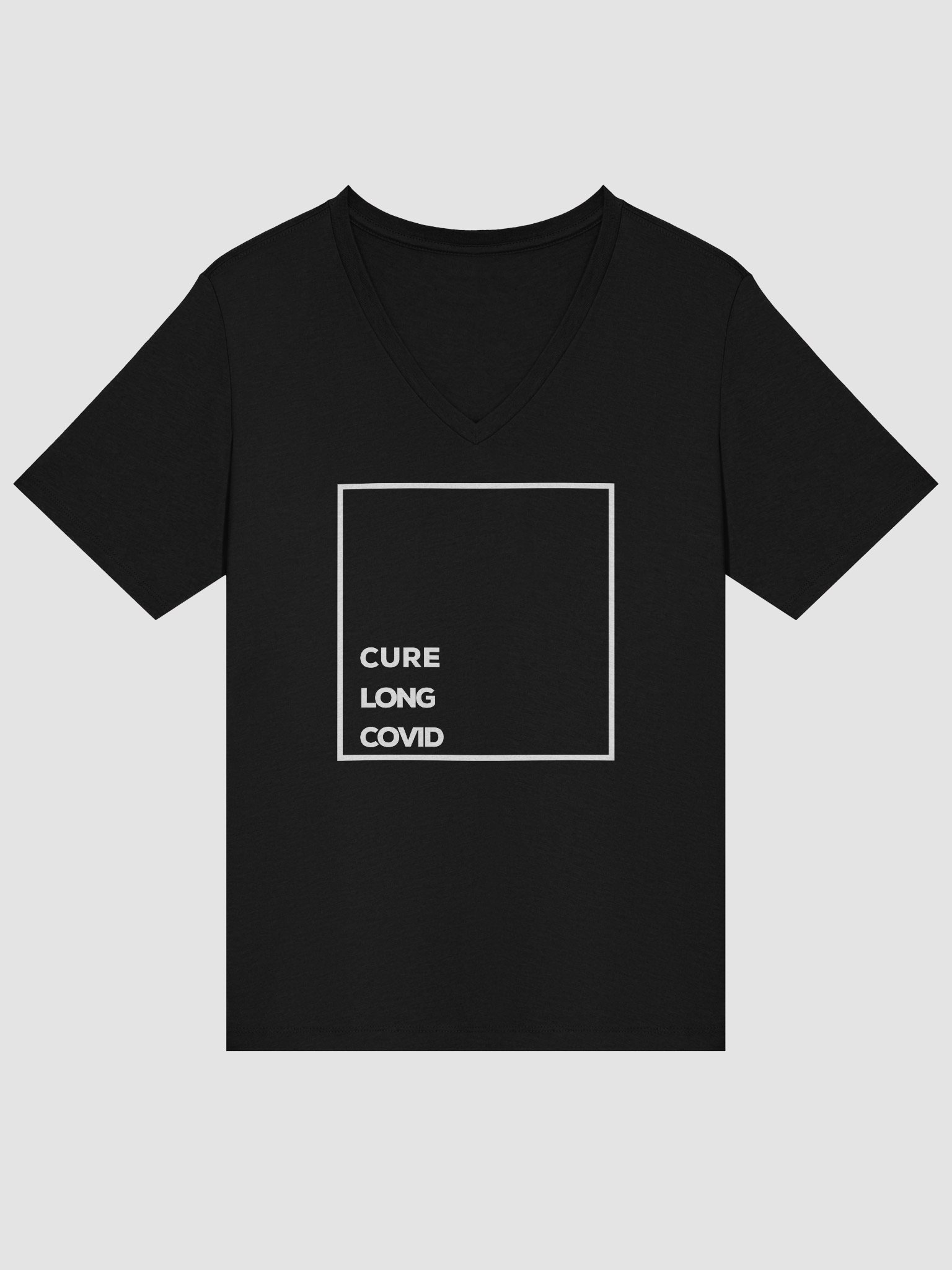 CURE LONG COVID Relaxed V-Neck Tee product image (12)