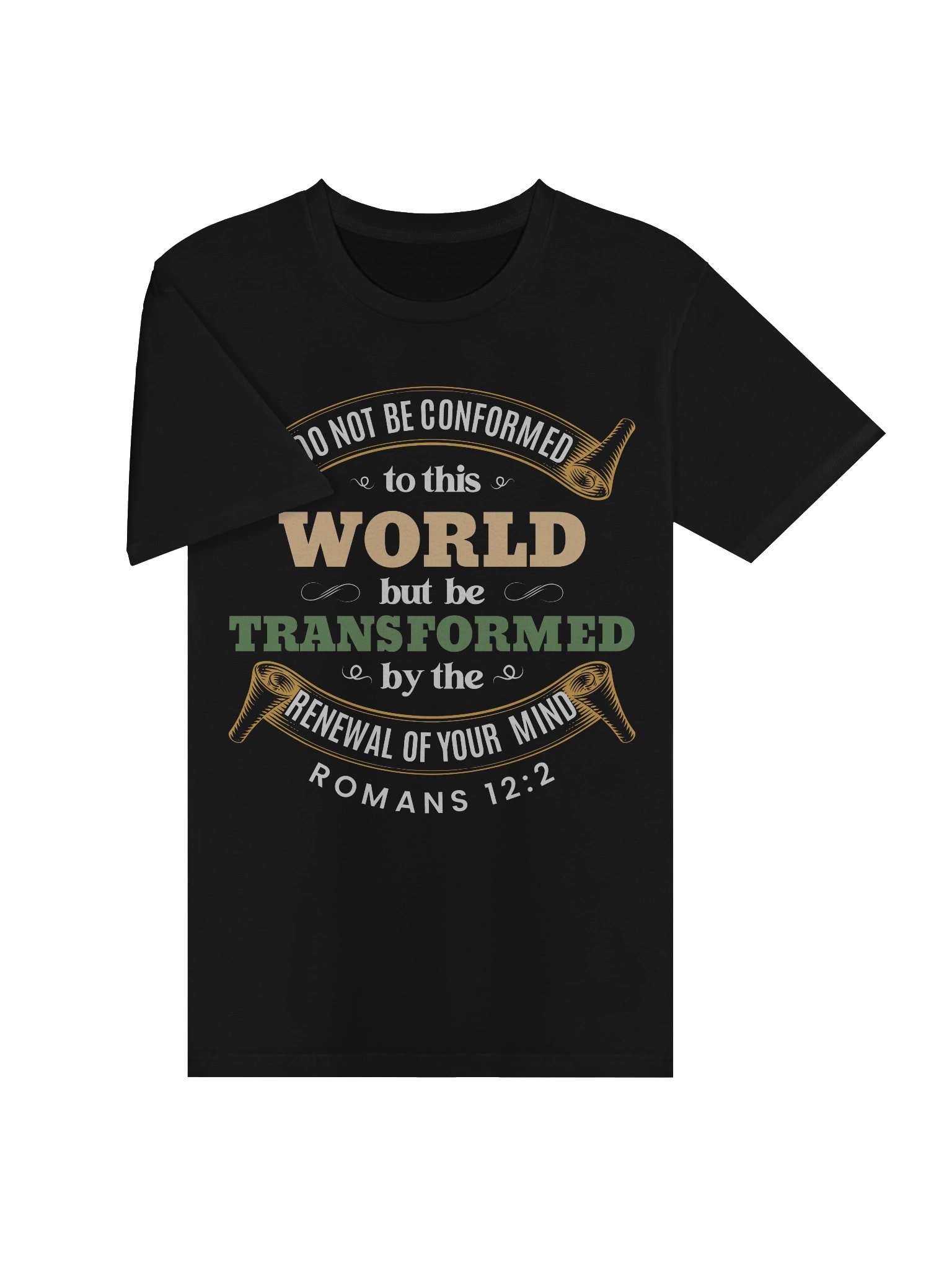 Romans 12:2 “Do Not Be Conformed” – Christian Faith Typography Graphic Tee product image (7)