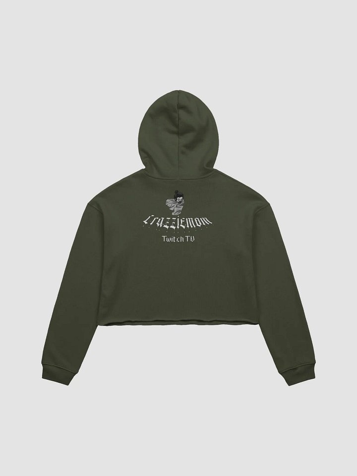 Crazzie Train Crop Hoodie (B&W) product image (7)