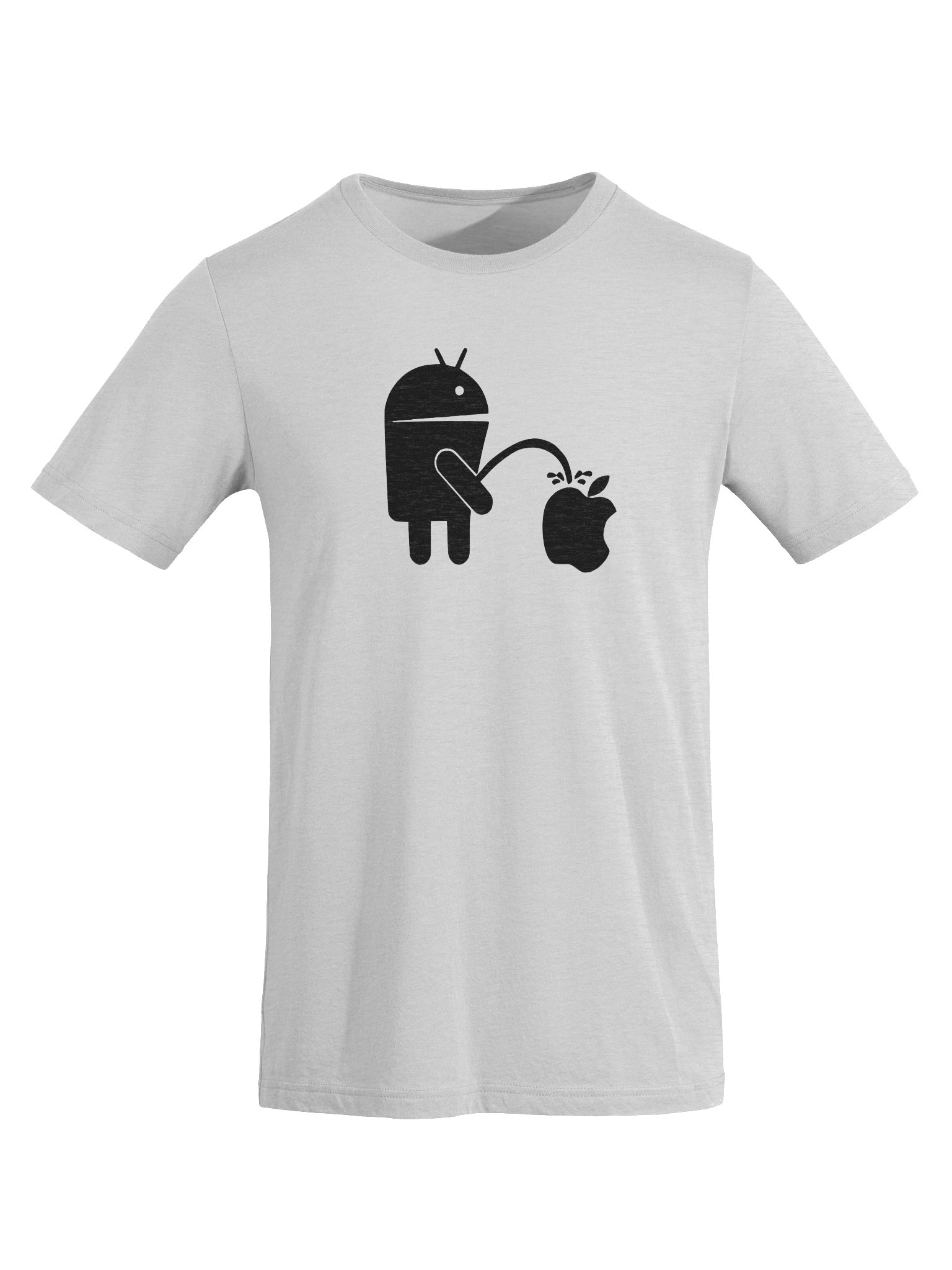 Android Peeing on Apple Logo T-Shirt product image (1)