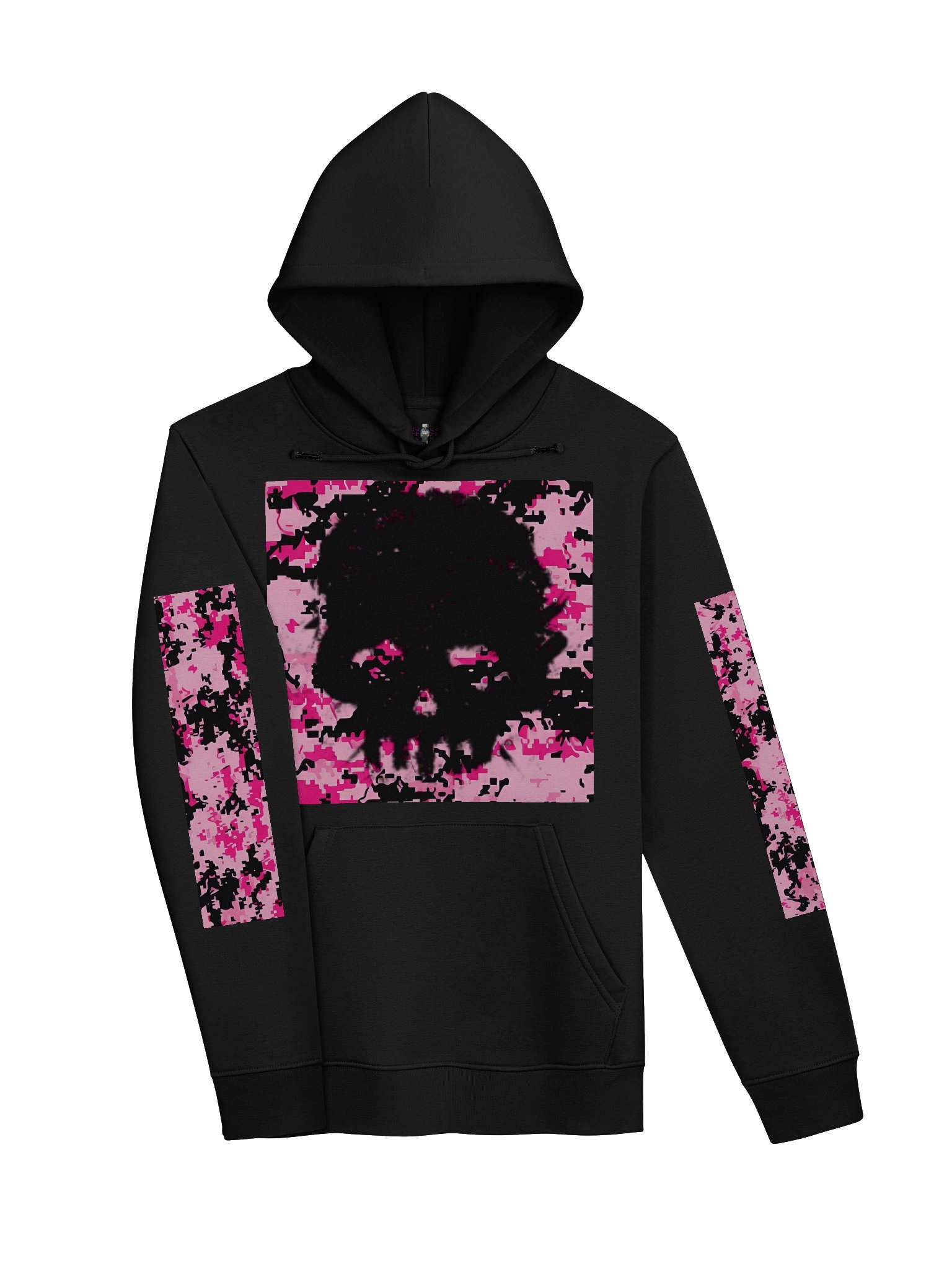 Pixelated Skull Camo Eco Hoodie product image (3)