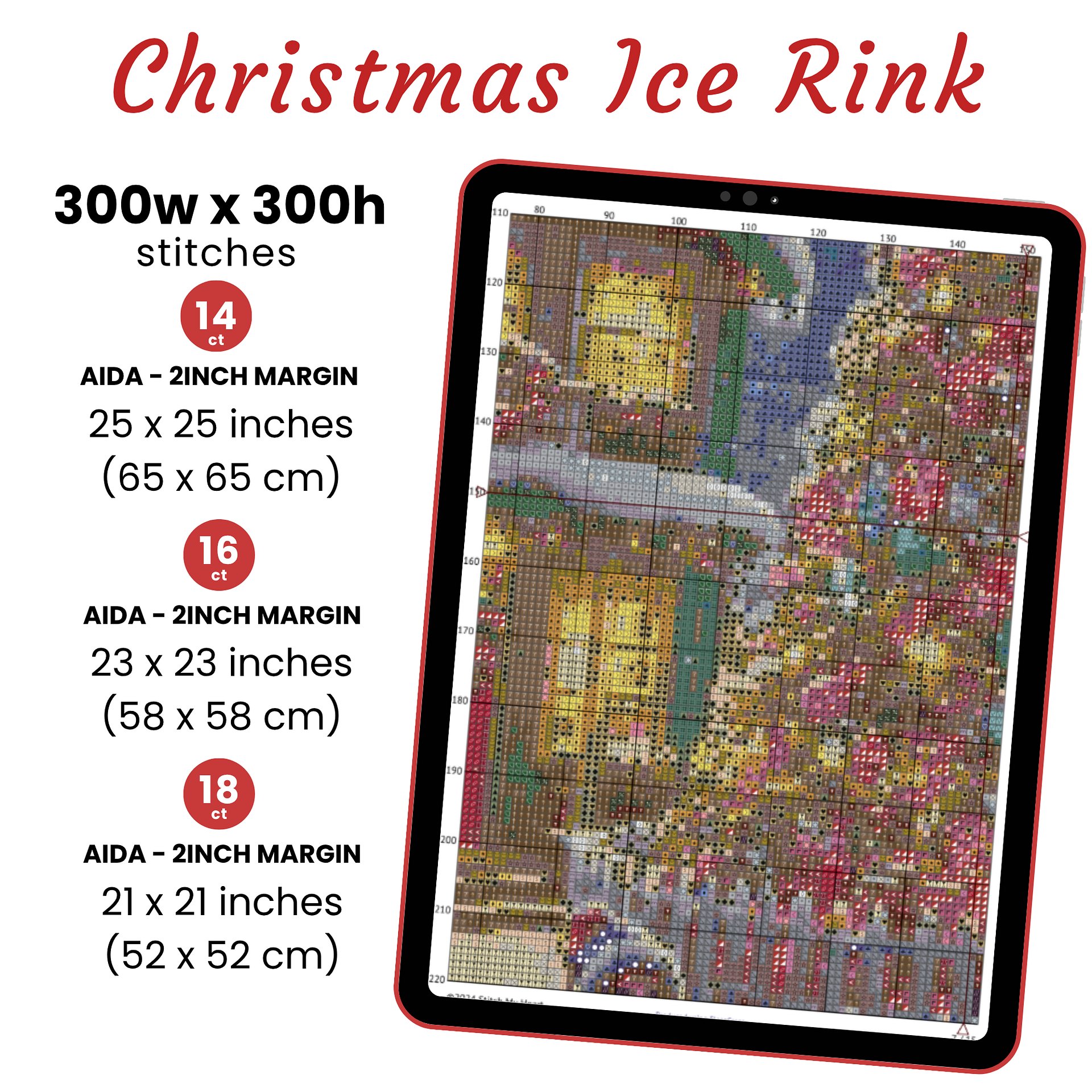 Ice Rink Village Cross Stitch Pattern product image (2)