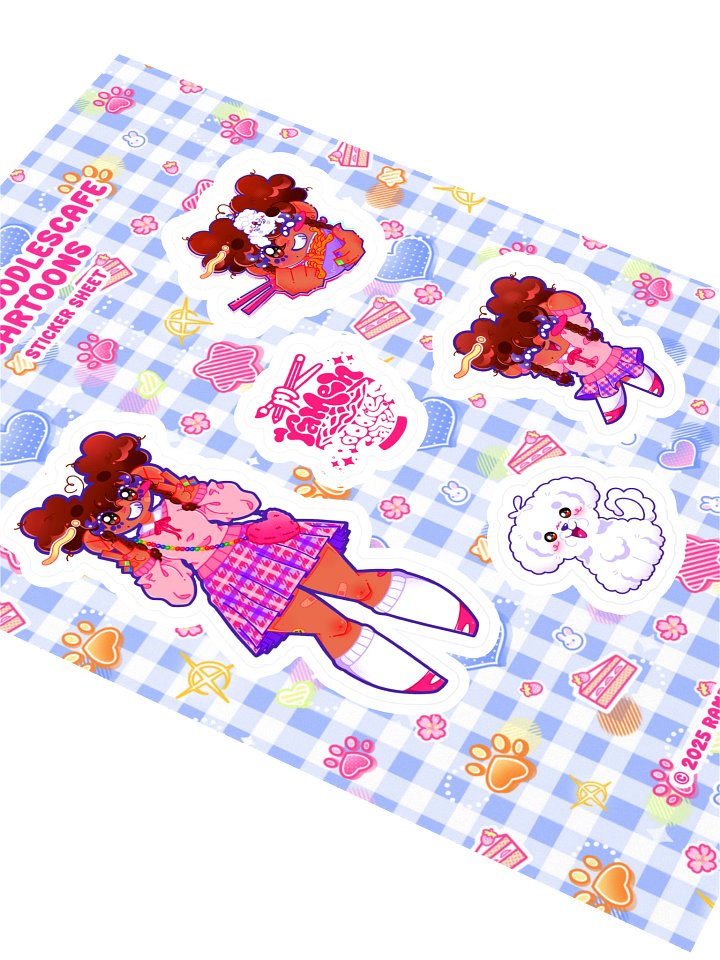 RamenDoodlesCafe Cartoons Sticker Sheet product image (2)