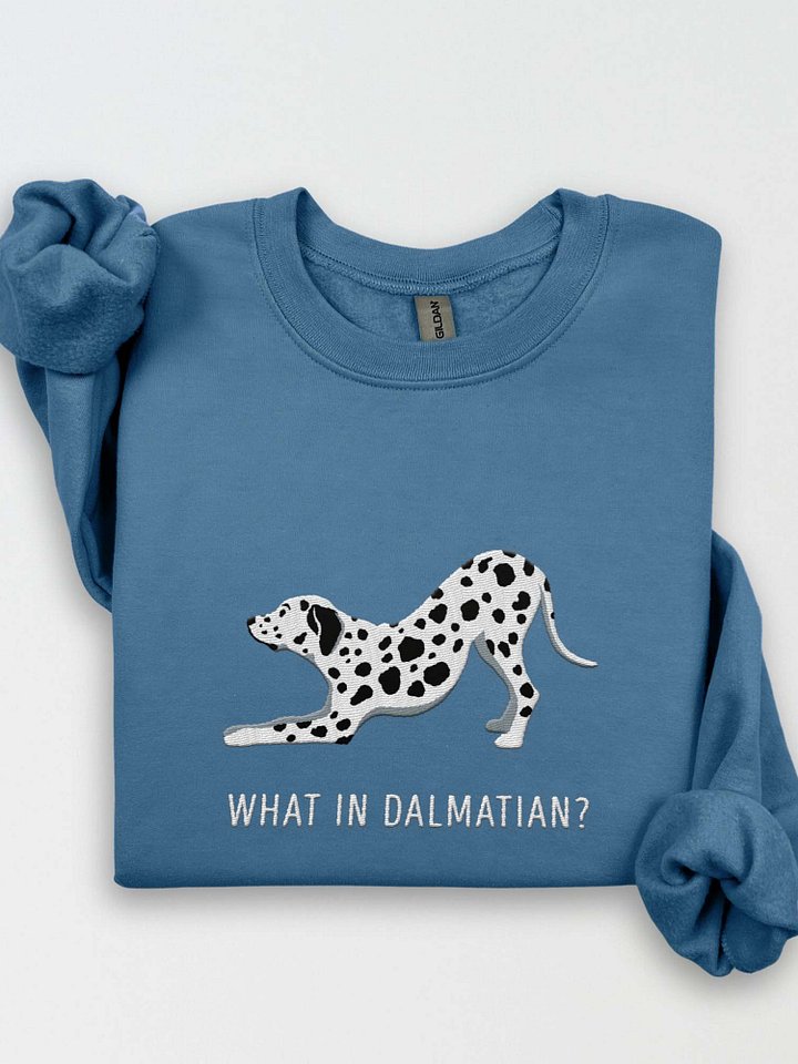 What in Dalmatian? Sweatshirt (Embroidered) of a Dalmatian product image (1)