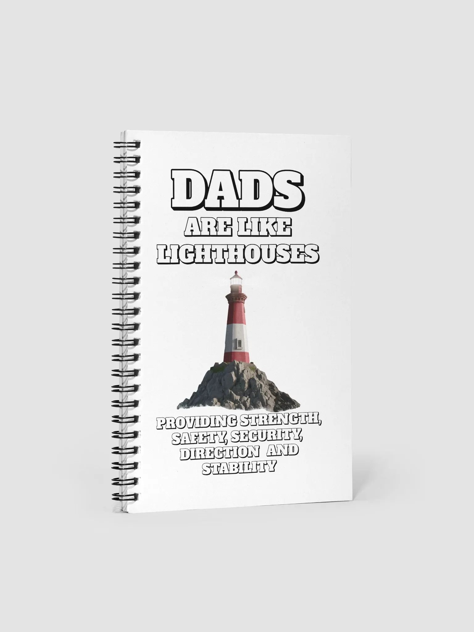 Dads Are Like Lighthouses Inspirational Spiral Notebook product image (1)