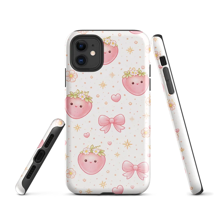 Smiling Strawberry Delight iPhone Tough Case product image (1)